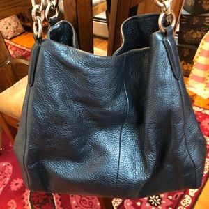 Coach phoebe purse metallic blue